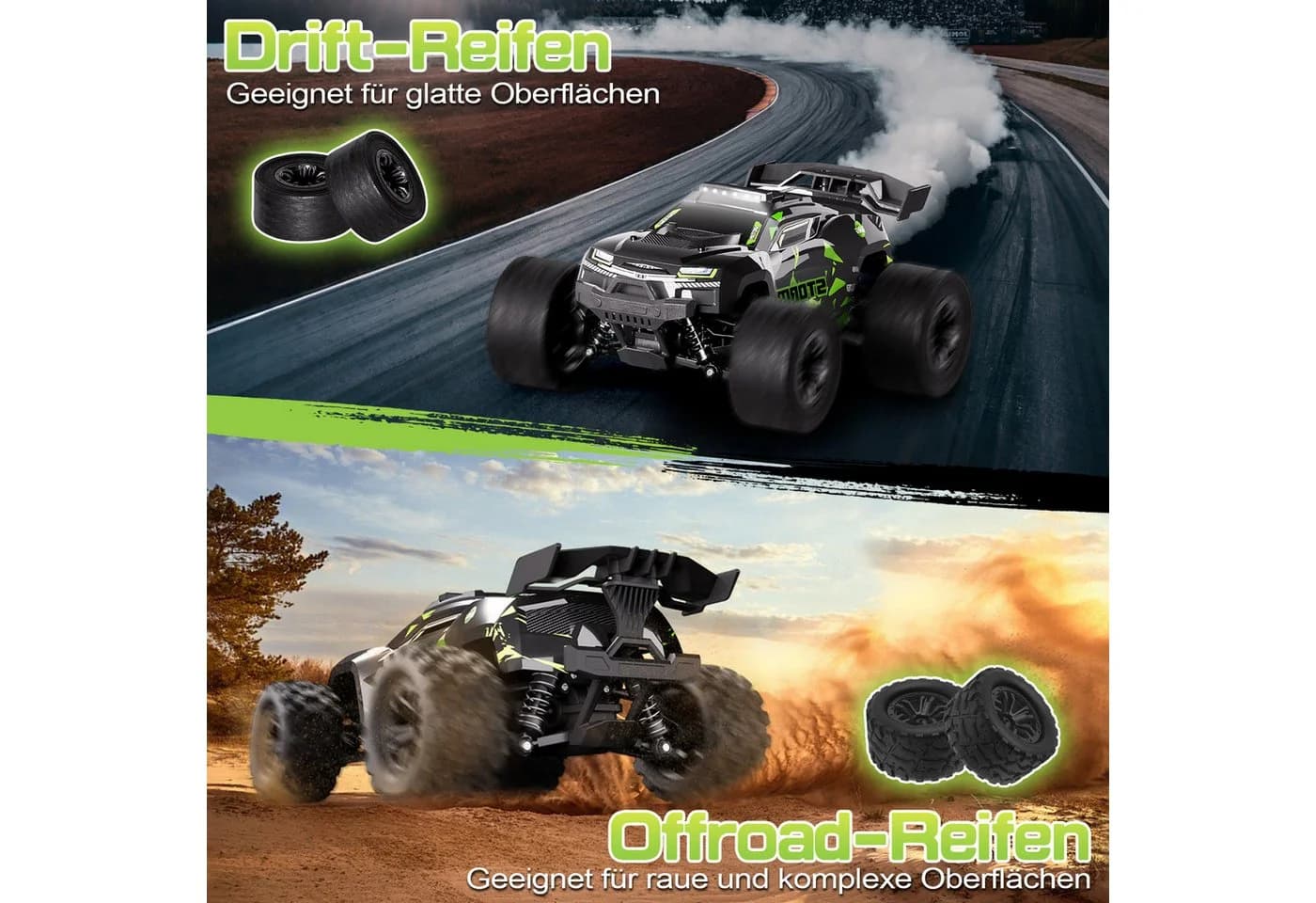 Esun RC-Auto 40KM/H Ferngesteuertes Auto 1/18 Offroad 2,4GHz Monstertruck - Bild 3