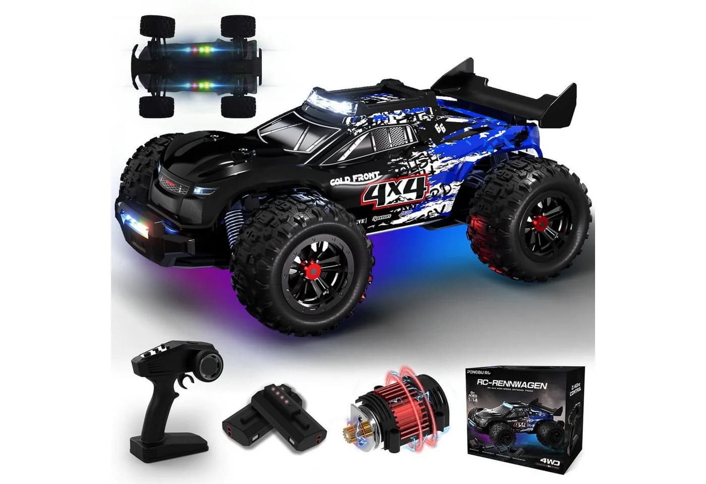 Esun RC-Auto Ferngesteuertes Auto ab 8 Jahre, 1:14 RC Drift Car 4WD 30 km/h - Bild 2