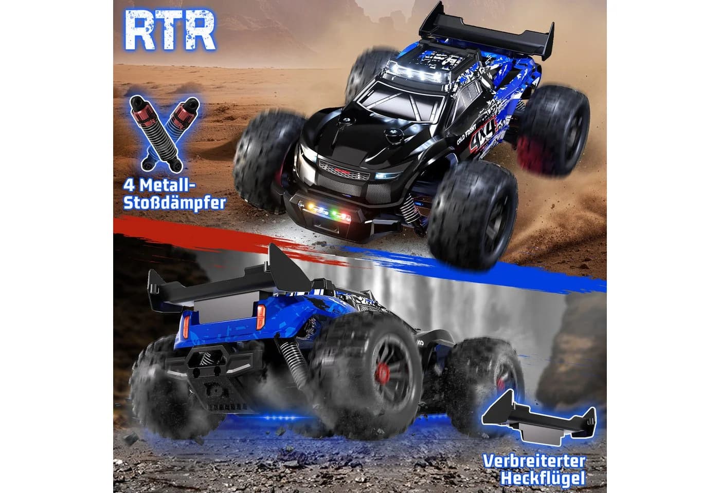 Esun RC-Auto Ferngesteuertes Auto ab 8 Jahre, 1:14 RC Drift Car 4WD 30 km/h - Bild 3