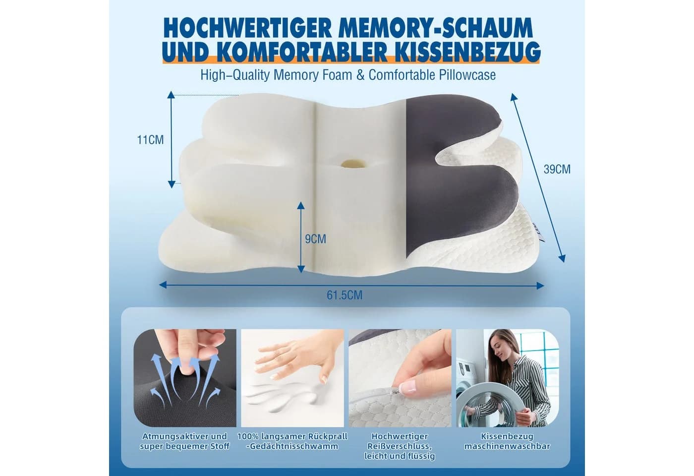 Esun Kissenbezug für IDEA Nackenkissen mit Kühl- und Wärmeeffekt - Bild 3