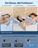 Esun Kopfkissen Nackenkissen Memory Foam Kissen Ergonomisch Bild 4