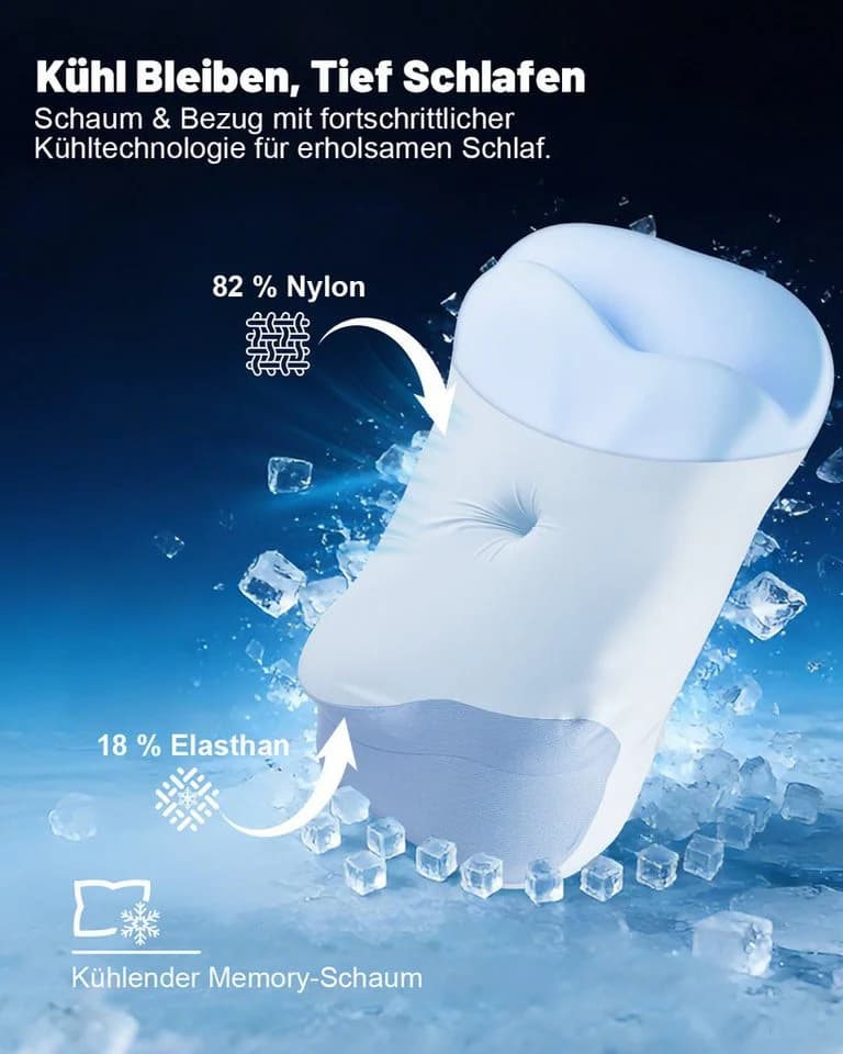 Esun Kopfkissen Nackenkissen Memory Foam Kissen Ergonomisch - Bild 5