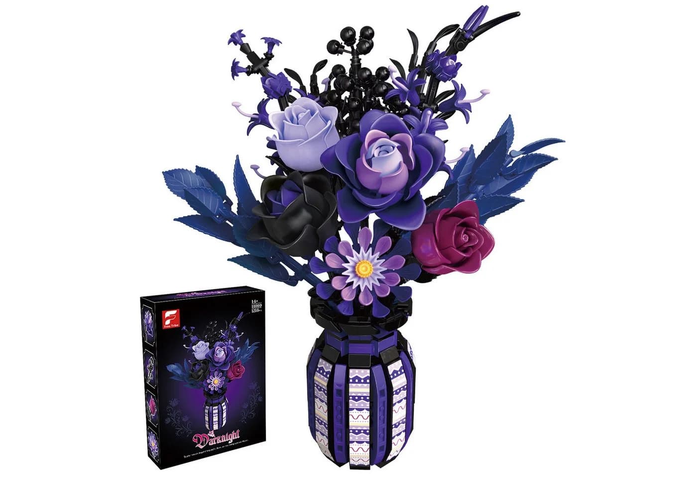 Esun Flowers Bouquet Building Set, Rosenstrauß-Bausatz, 1218 Teile - Bild 2