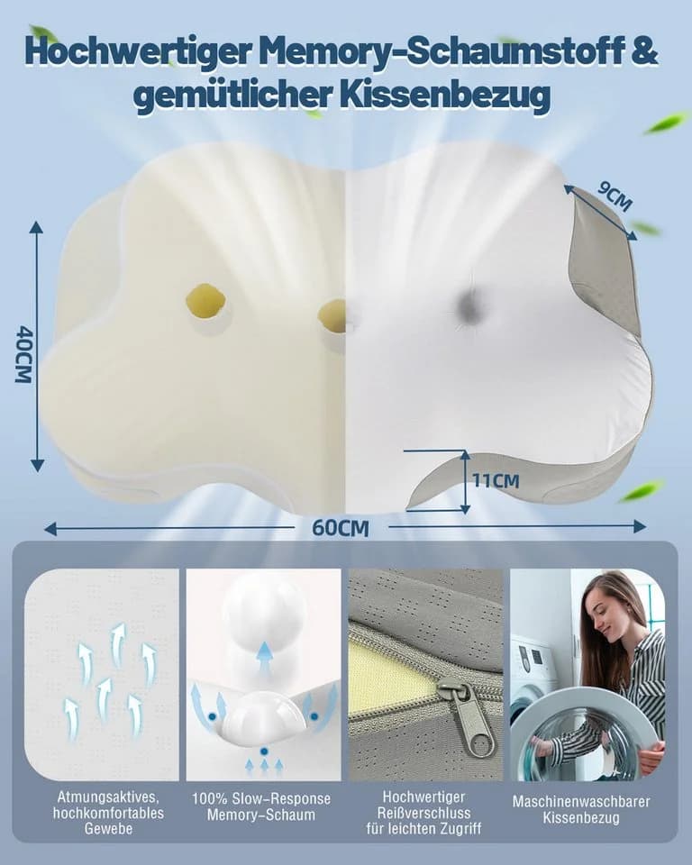 Esun Kissenbezug für IDEA Nackenkissen mit Kühl- und Wärmeeffekt - Bild 3