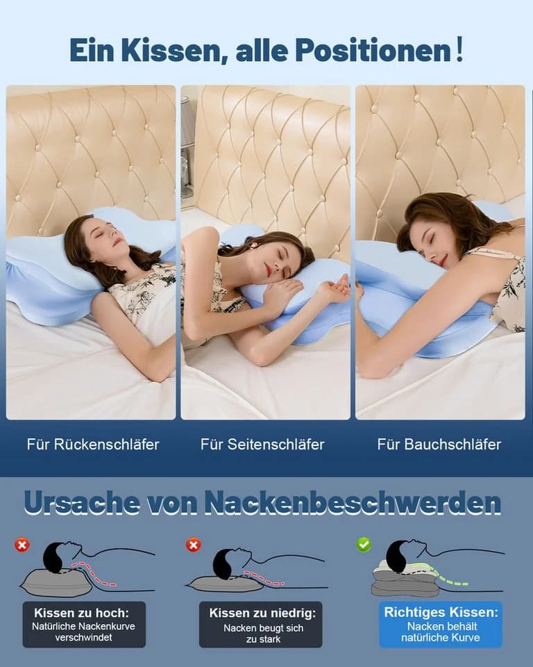 Esun Kopfkissen Memory Foam Ergonomisches Nackenkissen - Bild 4