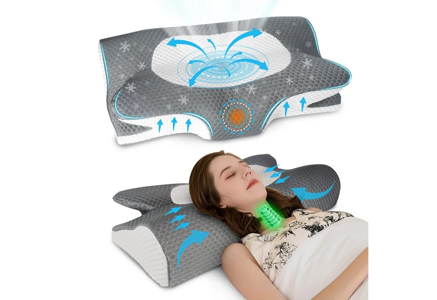 Esun Kopfkissen Memory Foam Nackenstützkissen Seitenschläfer - Bild 2