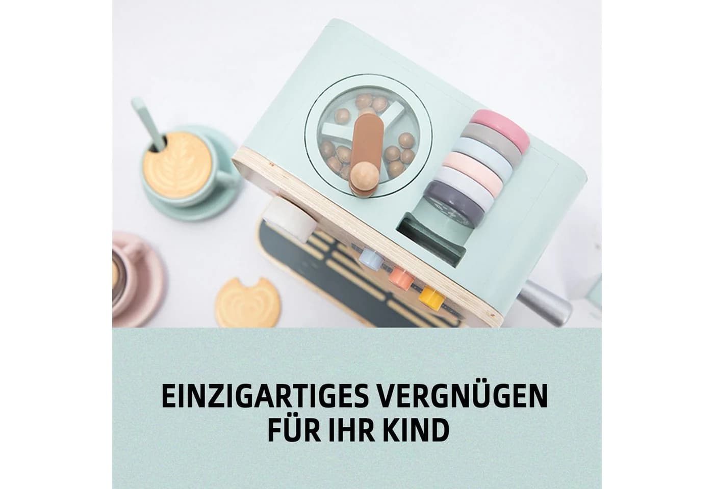 Esun Spielküche Kaffeemaschine Kinder Holz 23 St. - Bild 4