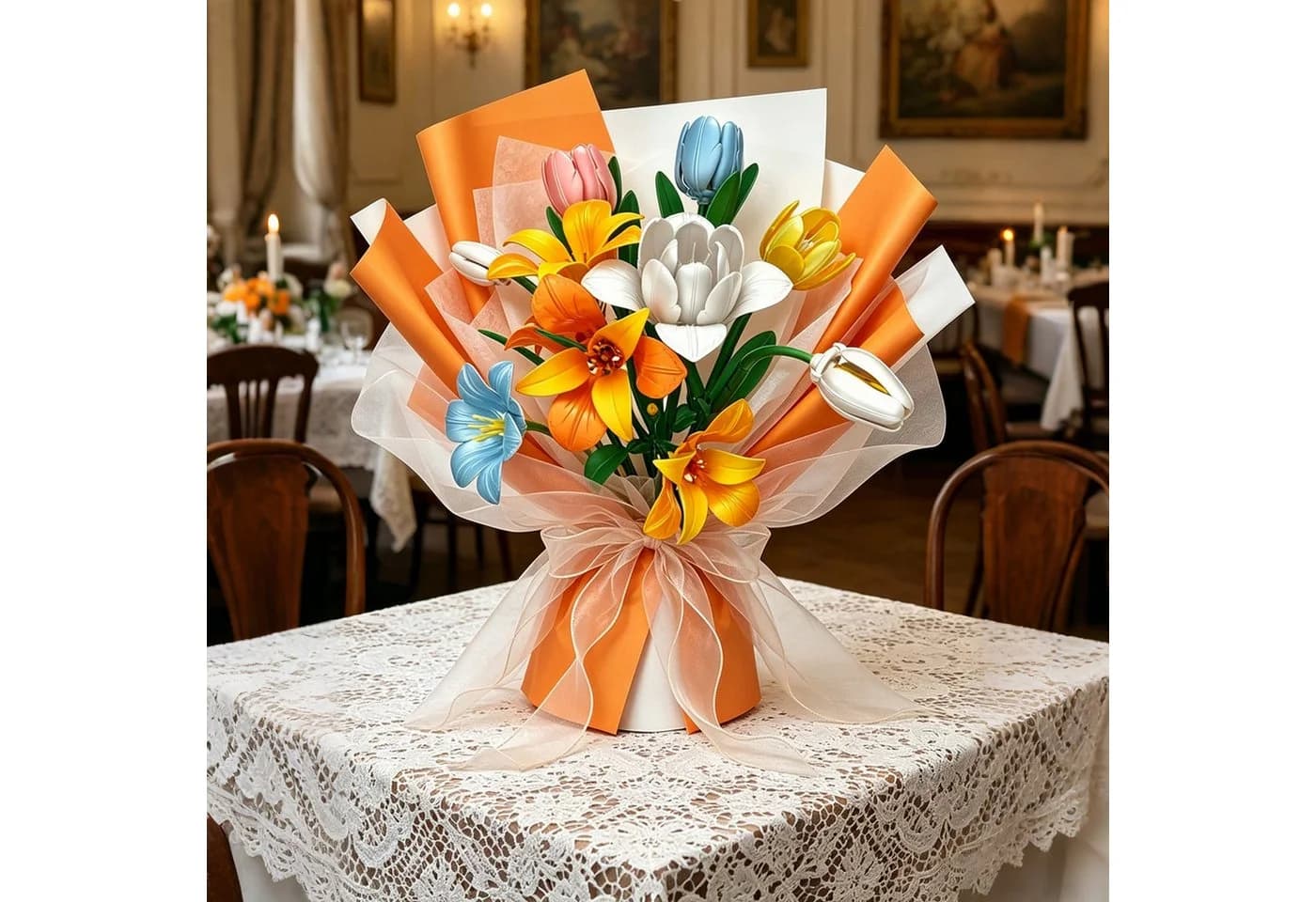 Esun Blumenstrauß Bausatz Tulpen 222 St. Spielbausteine