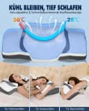 Esun Memory Foam Kopfkissen mit 9-Loch-Eis-Seide Bezug Bild 3