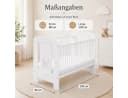 Best for Kids Babybett 120x60 cm Buchenholz Weiß Bild 5