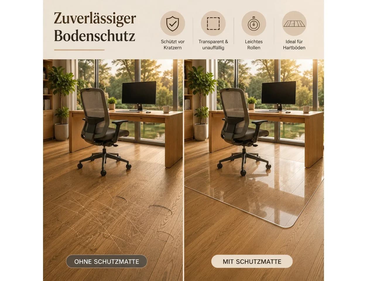 Best for Home Bürostuhlmatte Transparent Bodenschutzmatte - Bild 5