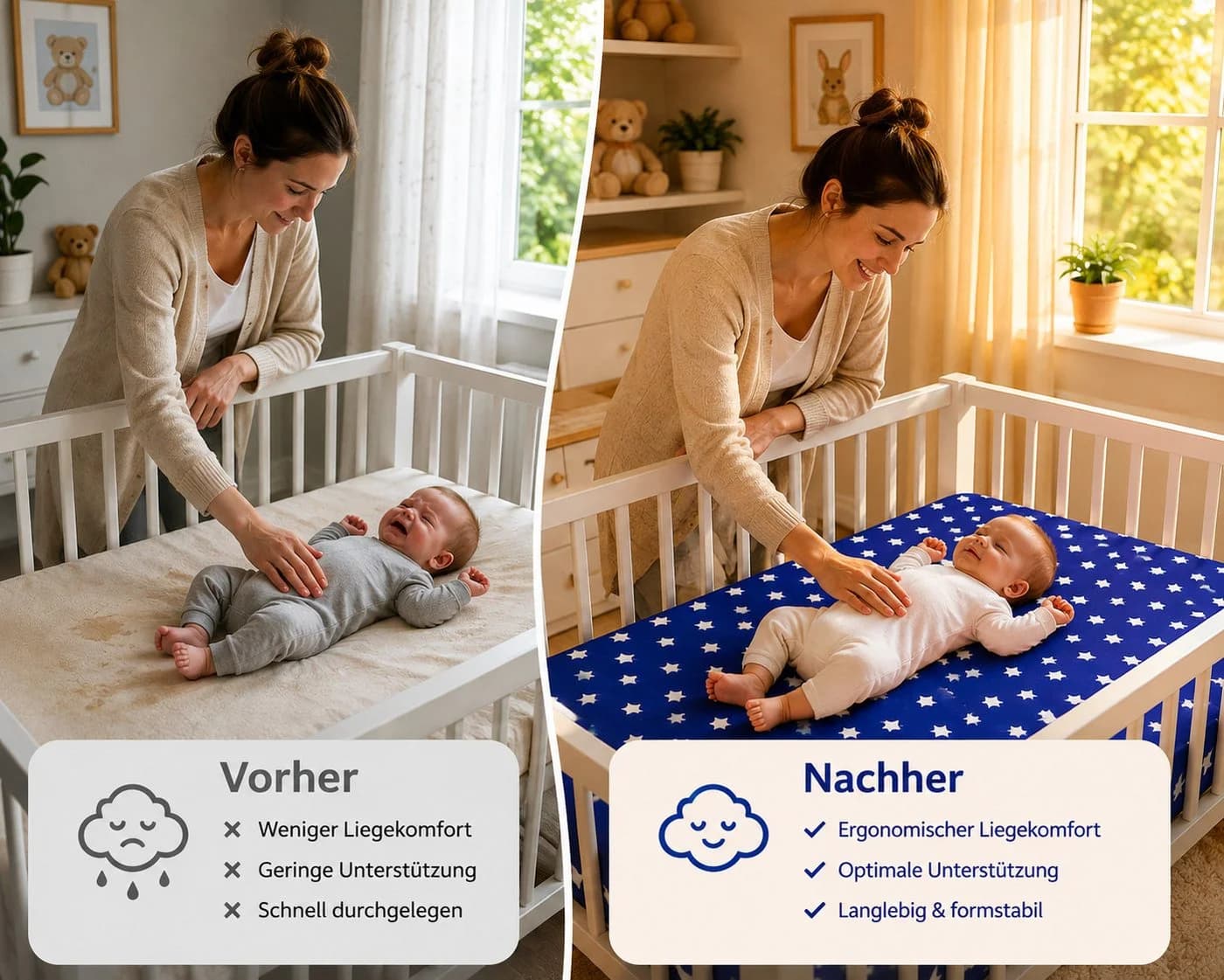 Best for Kids Kindermatratze 60x120 cm Blau Allergikergeeignet - Bild 5