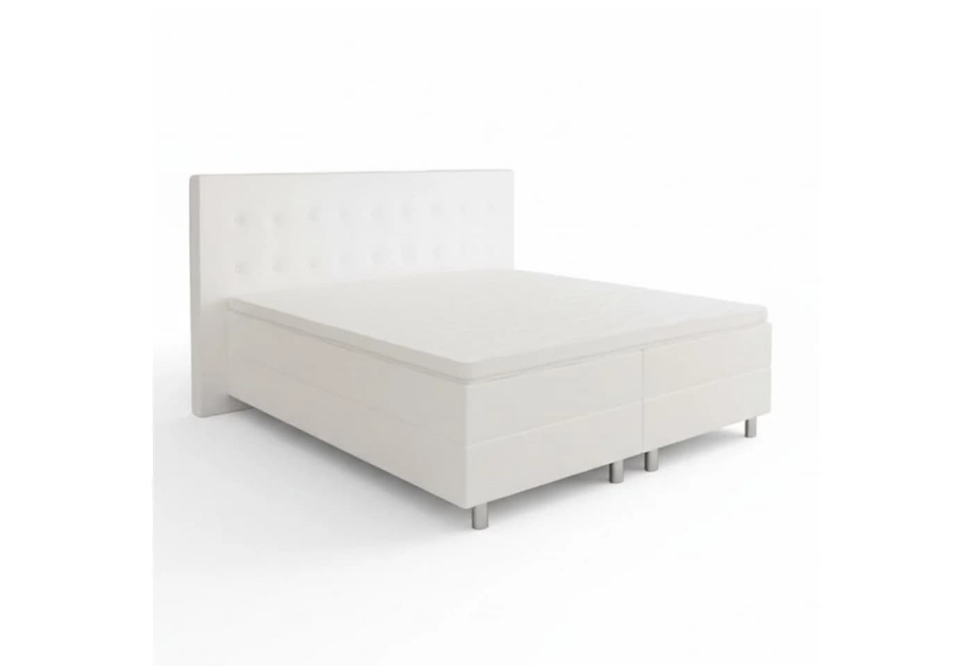 Best for Home Boxspringbett NEO mit Bonellfederkern & 5 cm Topper - Schwarz/Weiß - Bild 2