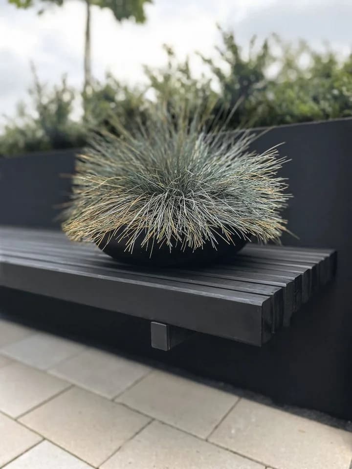 VIVANNO Pflanzschale PLANA Anthrazit Matt Fiberglas - Bild 3