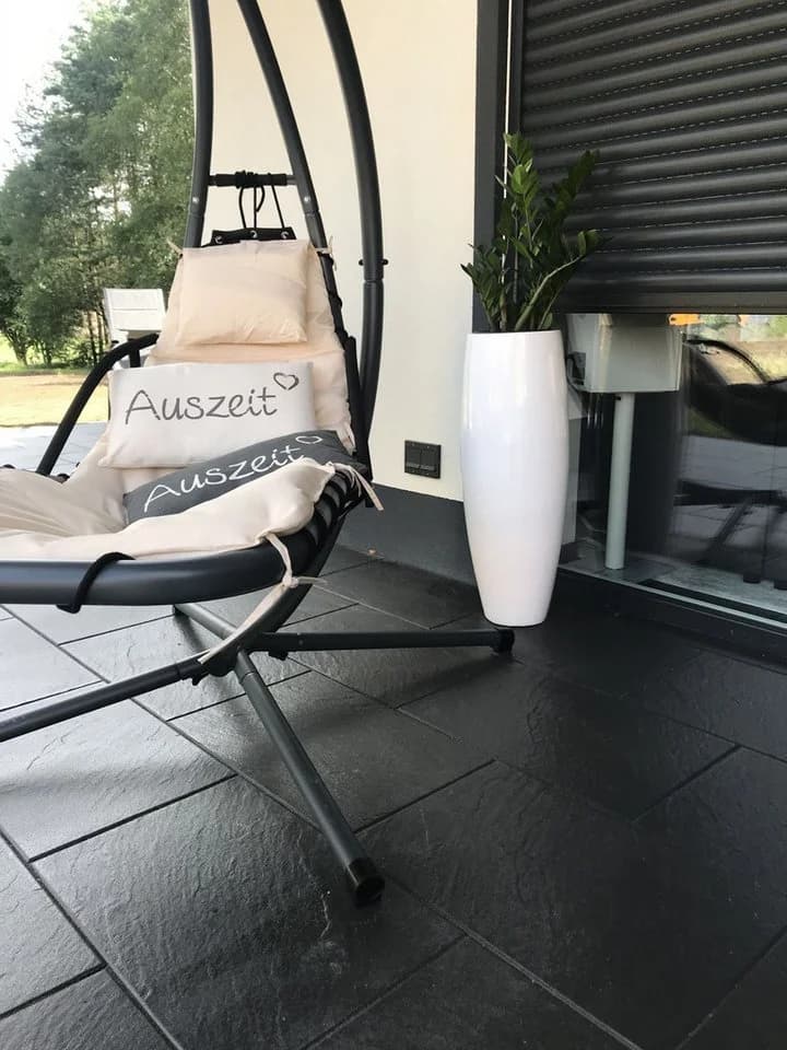 VIVANNO Bodenvase MAGNUM Rund Weiß Hochglanz Fiberglas
