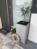 VIVANNO Pflanzkübel BLOCK Betongrau Fiberglas Modern Bild 3