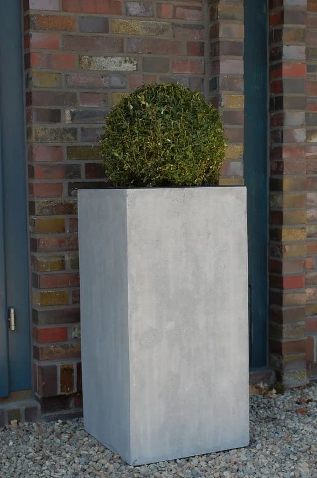 VIVANNO Pflanzkübel BLOCK Betongrau Fiberglas Modern - Bild 5