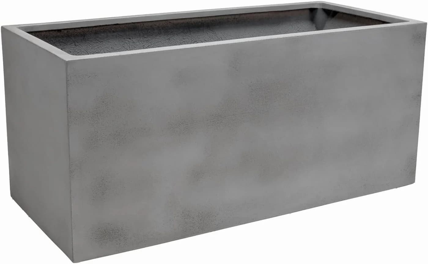 VIVANNO Pflanzkübel MAXI Kasten Betongrau Fiberglas - Bild 2