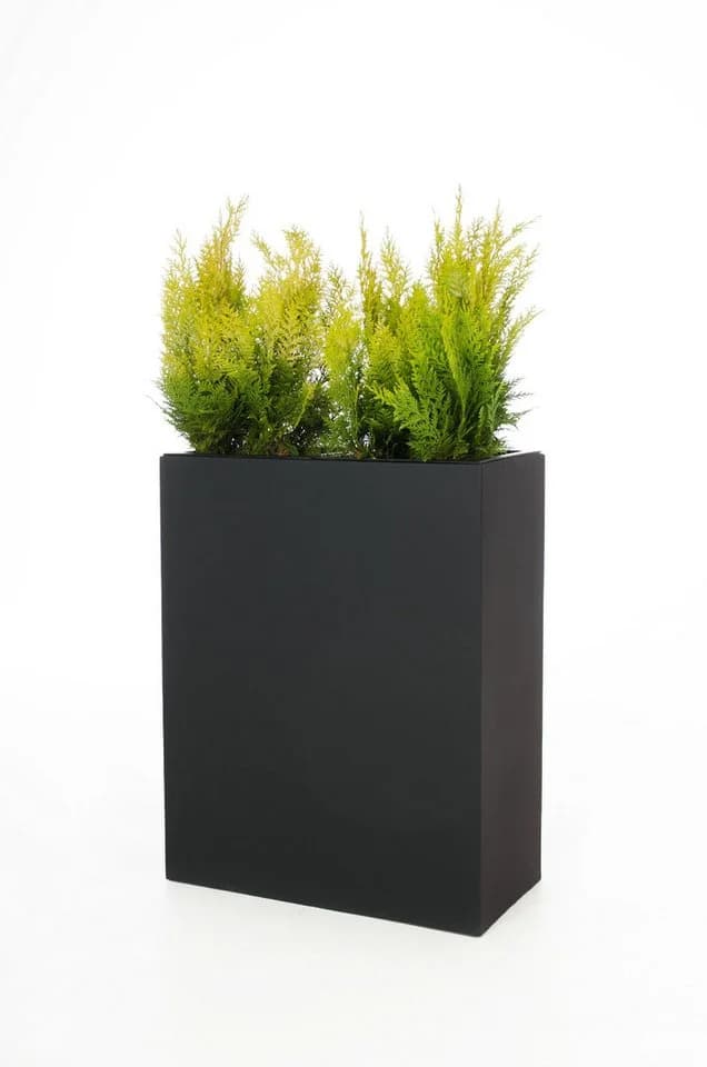 VIVANNO Pflanzkübel Fiberglas ELEMENTO Kasten Anthrazit Matt - Bild 3