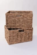 VIVANNO Regalkorb Wasserhyazinthe KIRA 2er Set Natur Bild 3