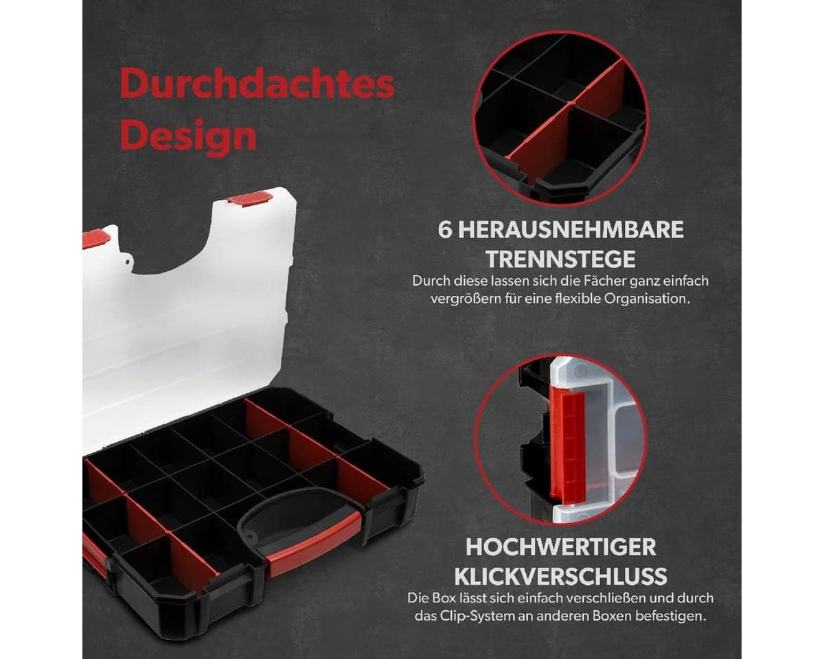 siwitec Sortimentskasten 6er Set Stapelbar Verschließbar - Bild 4