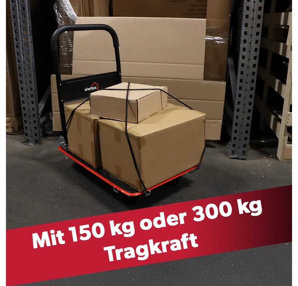 siwitec Werkstattwagen Plattformwagen klappbar 150kg Traglast mit Spanngurten - Bild 4