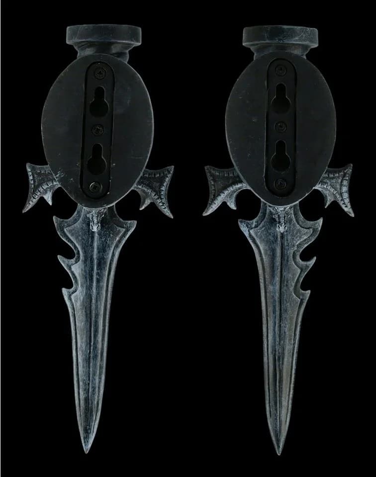 Figuren Shop GmbH Teelichthalter Wand-Teelichthalter 2er Set Drachenklauen Gothic Deko Drache - Bild 3