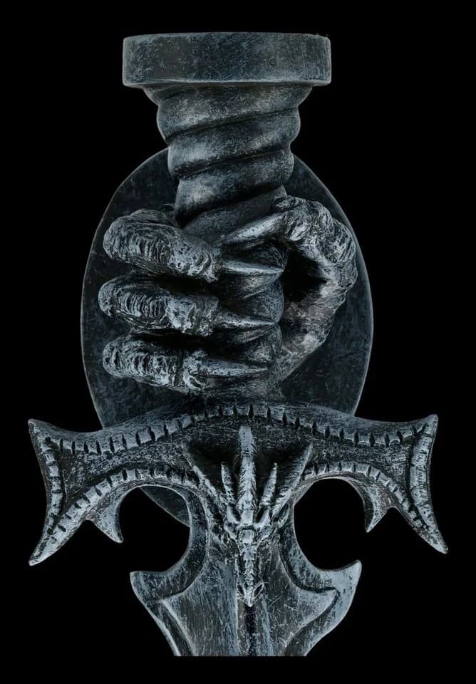 Figuren Shop GmbH Teelichthalter Wand-Teelichthalter 2er Set Drachenklauen Gothic Deko Drache - Bild 5