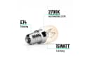 greate. Backofenlampe E14 15W 2er Pack Warmweiß 300°C Hitzebeständig Bild 5