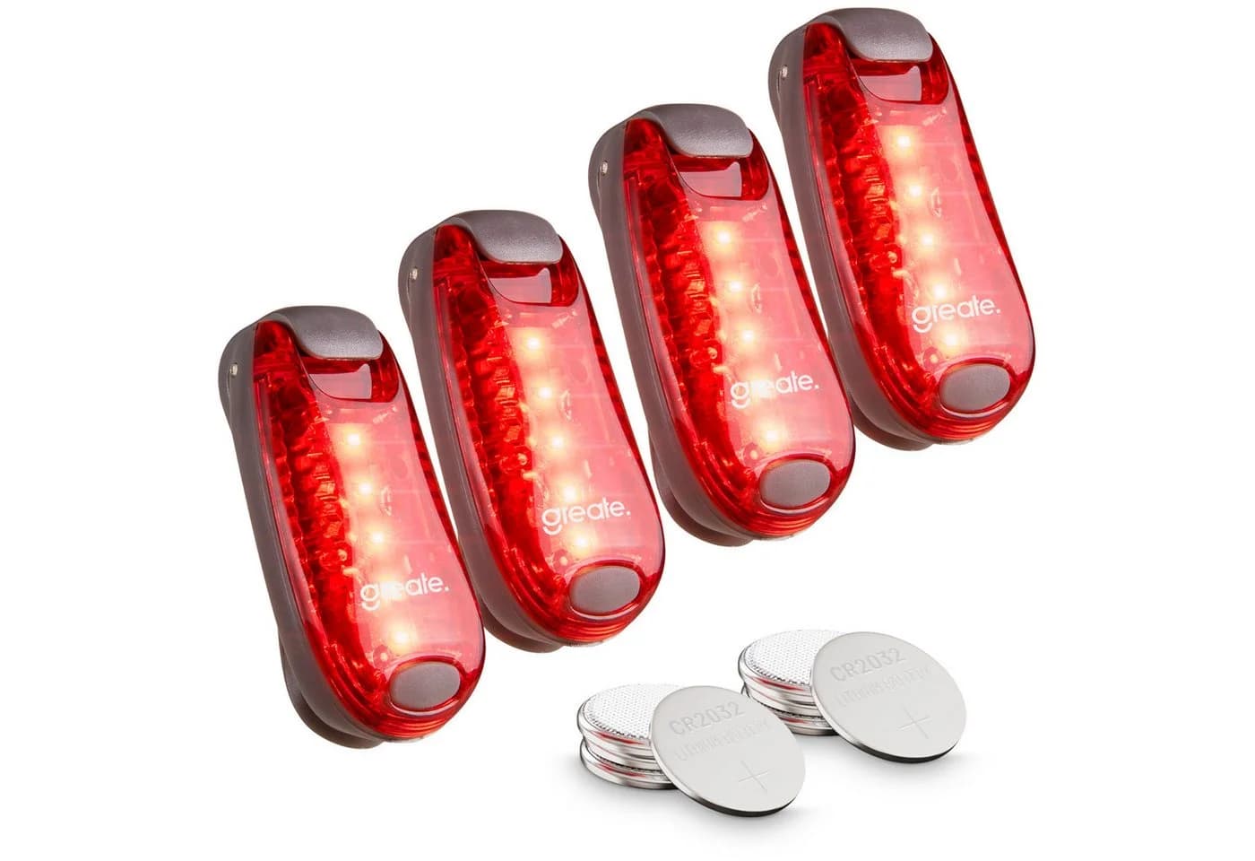 greate. LED Blinklicht 4x Schulranzen Licht Clip Kinder Rucksacklicht - Bild 2