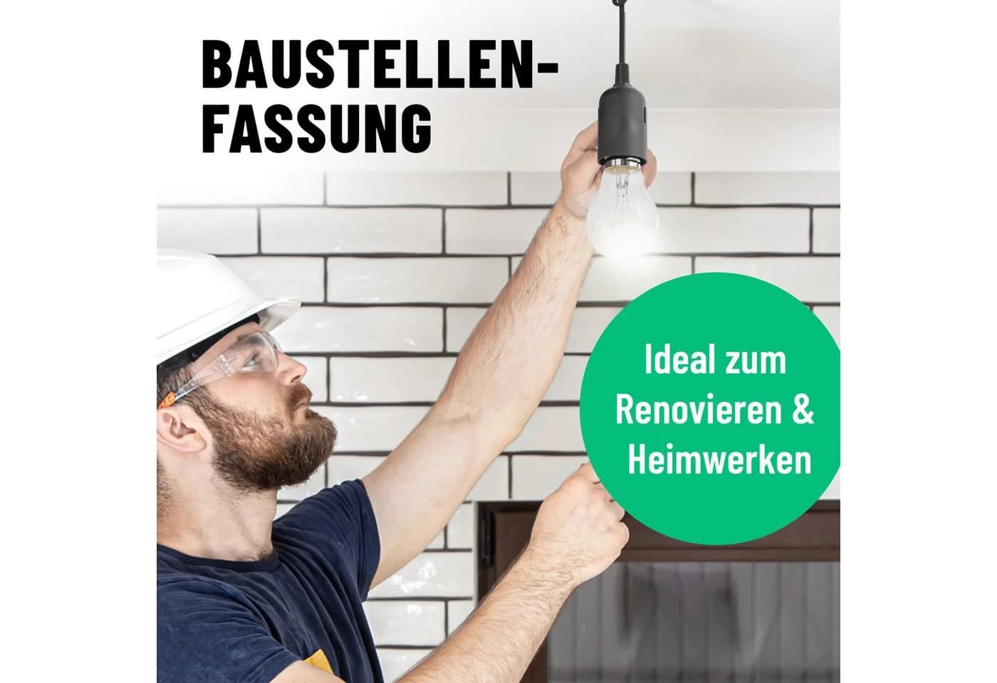 Greate. Lampenfassung 3x Baufassung E27 Schwarz