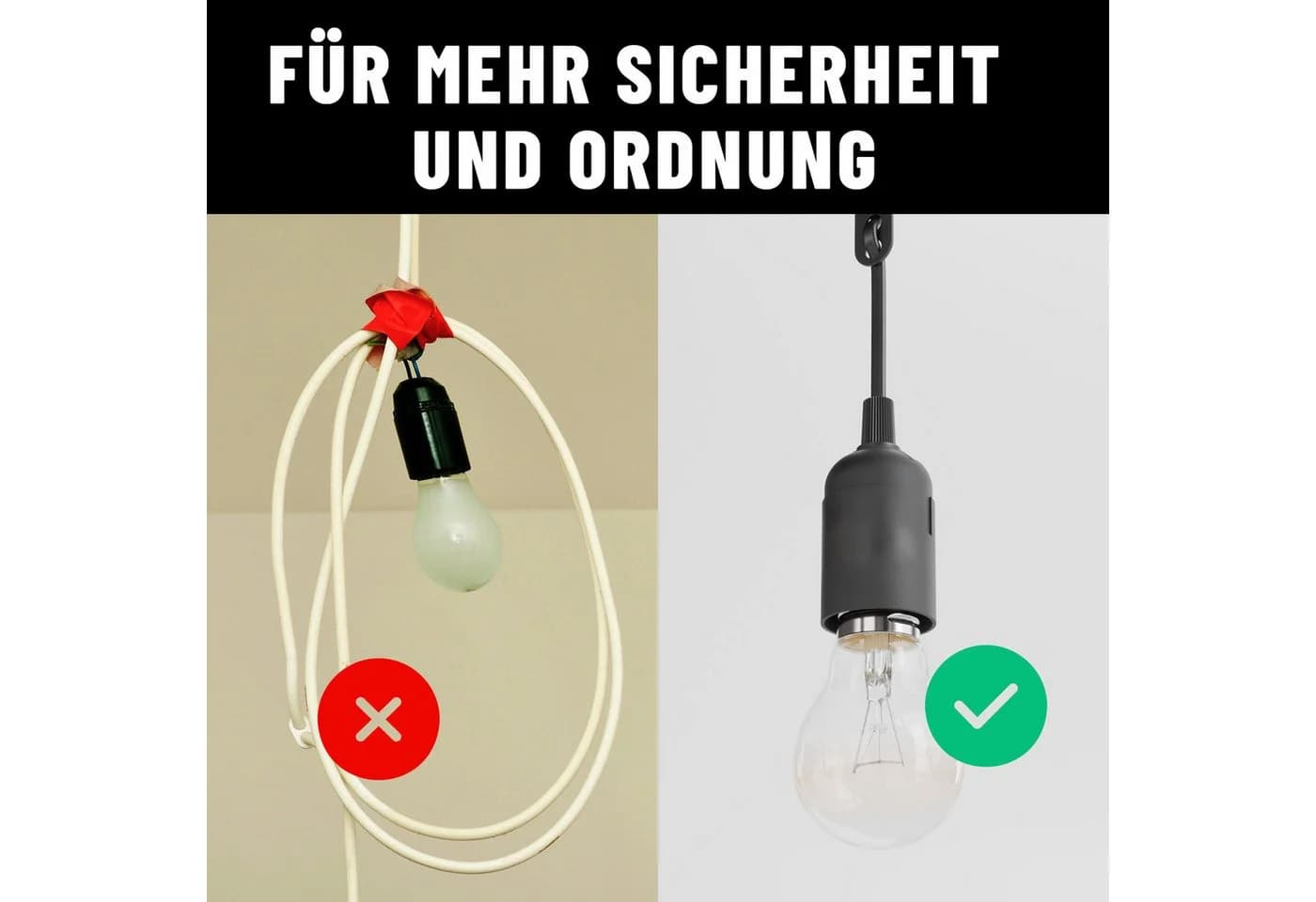 Greate. Lampenfassung 3x Baufassung E27 Schwarz - Bild 5