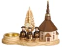 Volkskunstwerkstatt Unger Kurrendebrettchen Seiffener Kirche Holz Bild 2