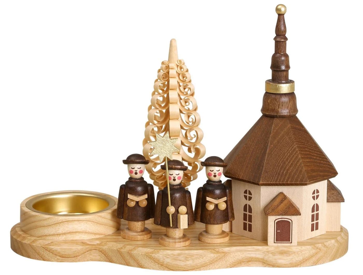 Volkskunstwerkstatt Unger Kurrendebrettchen Seiffener Kirche Holz - Bild 2