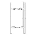 Türbeschläge24 Stoßgriffpaar V2A Edelstahl Matt für Glas- und Holztüren Bild 1