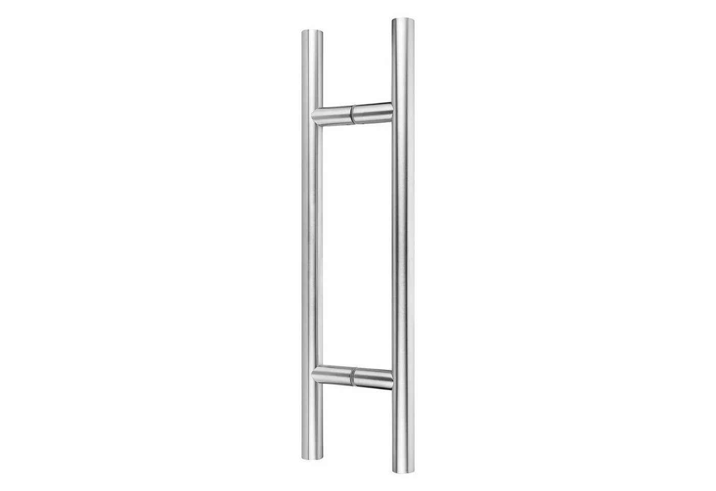 Türbeschläge24 Stoßgriffpaar V2A Edelstahl Matt für Glas- und Holztüren - Bild 2