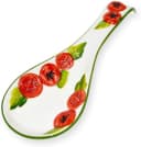 Lashuma Keramik Löffelhalter Tomaten-Relief Weiß Bild 2