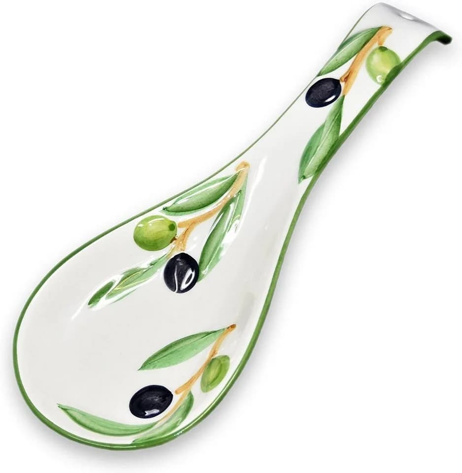 Lashuma Kochlöffelhalter Olive Keramik Löffelablage - Bild 2
