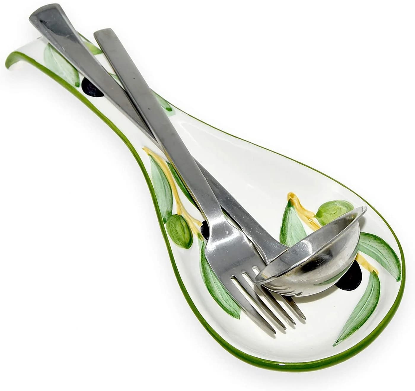 Lashuma Kochlöffelhalter Olive Keramik Löffelablage - Bild 4