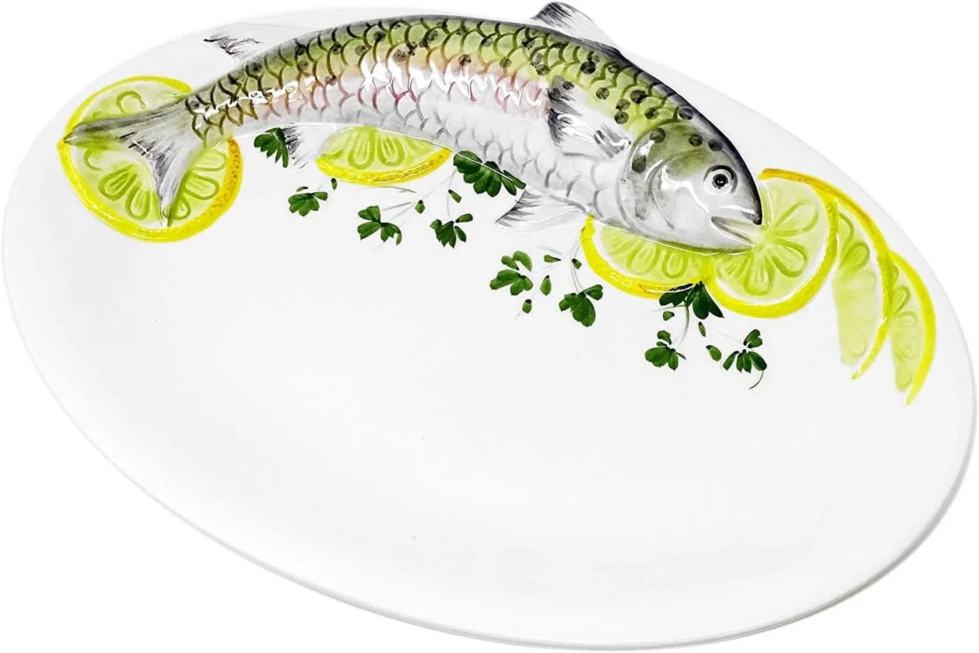 Lashuma Servierplatte Forelle Keramik Oval 31x22 cm - Bild 2