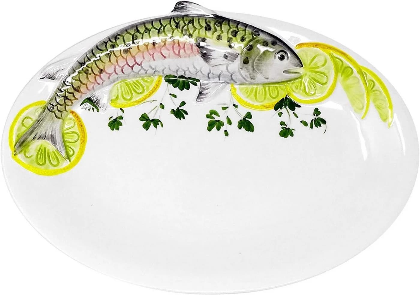 Lashuma Servierplatte Forelle Keramik Oval 31x22 cm - Bild 4
