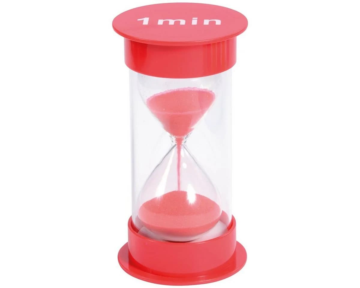 EDUPLAY Lernspielzeug Sanduhr 1 min Rot