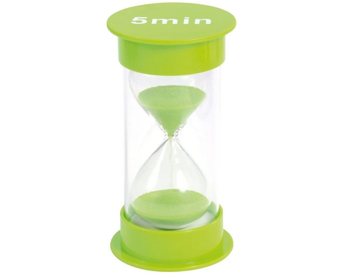 EDUPLAY Lernspielzeug Sanduhr 5 Minuten Grün