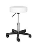 dibea Drehhocker Weiß 360° drehbar höhenverstellbar mit Rollen Bild 2