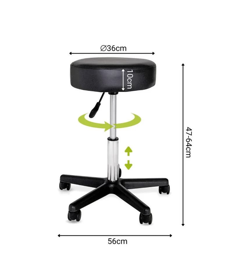 dibea Drehhocker 360° höhenverstellbar PU-Kunstleder - Bild 5