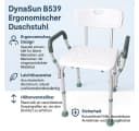 Dynasun Duschhocker B539 Höhenverstellbar mit Armlehne und Rückenlehne Bild 5