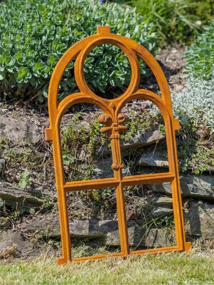 Aubaho Dekoobjekt Eisenfenster Stallfenster mit Rost im Antik-Stil - Bild 3