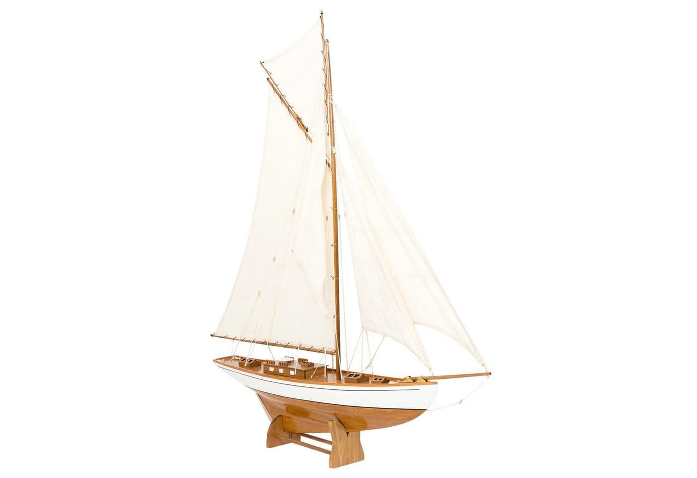 Aubaho Segelyacht Dekoobjekt aus Holz 135cm - Bild 2