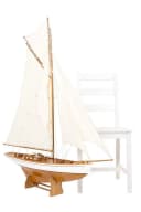 Aubaho Segelyacht Dekoobjekt aus Holz 135cm Bild 3
