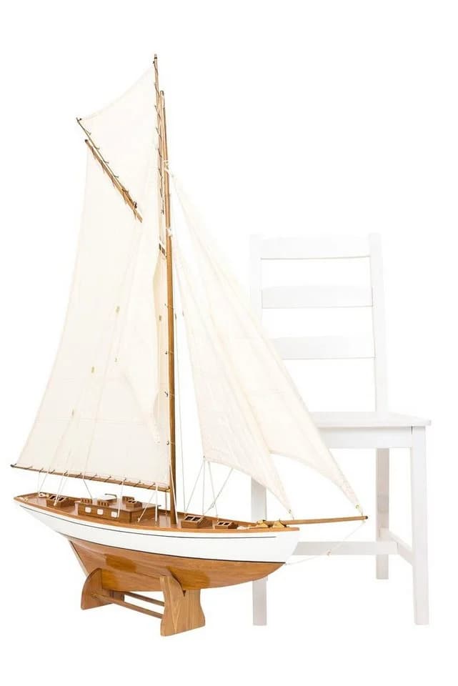 Aubaho Segelyacht Dekoobjekt aus Holz 135cm - Bild 3